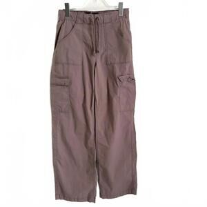 Hollister | Women’s Dusty Purple Wide Leg Cargo Baggy Pants Size XS